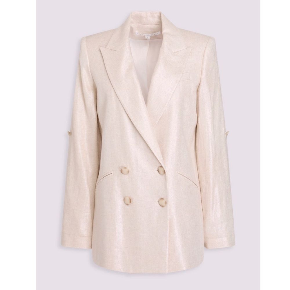 NWT Veronica Beard PARINETI DICKEY Linen
JACKET Color STONE Size 10 Tan - Picture 14 of 15
